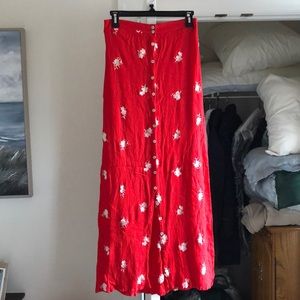Maxi skirt, red